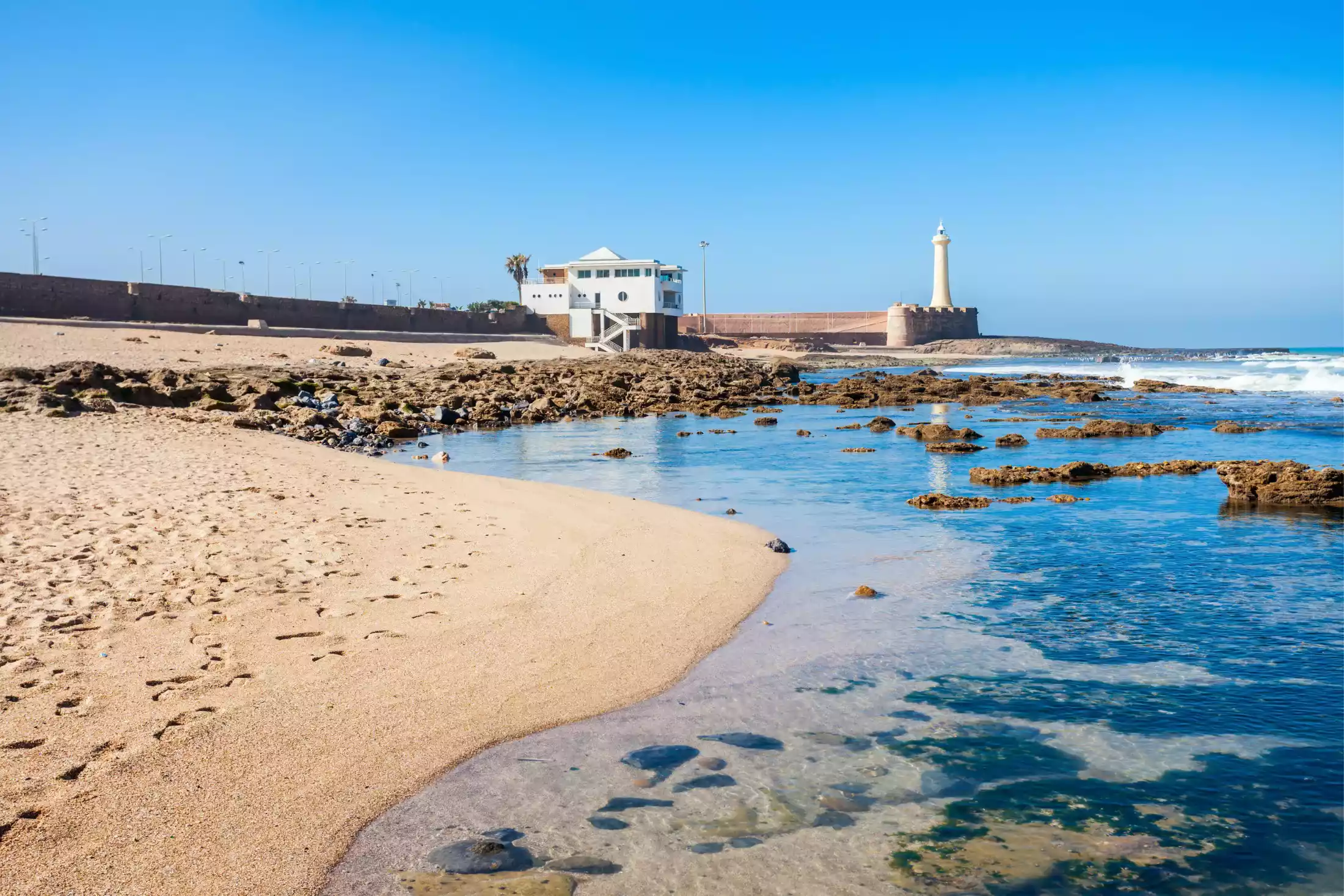 Lighthouse located near the Kasbah, in Rabat in Morocco.